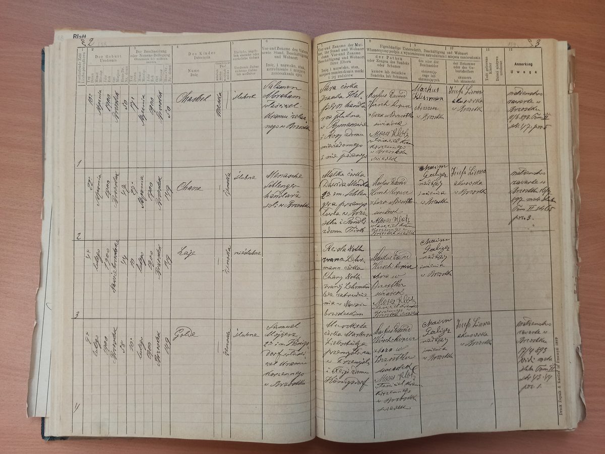 Page image showing birth records covering #2 of 1900