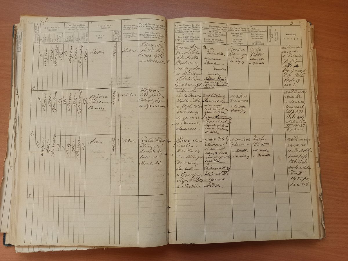Page image showing birth records covering #2 of 1905