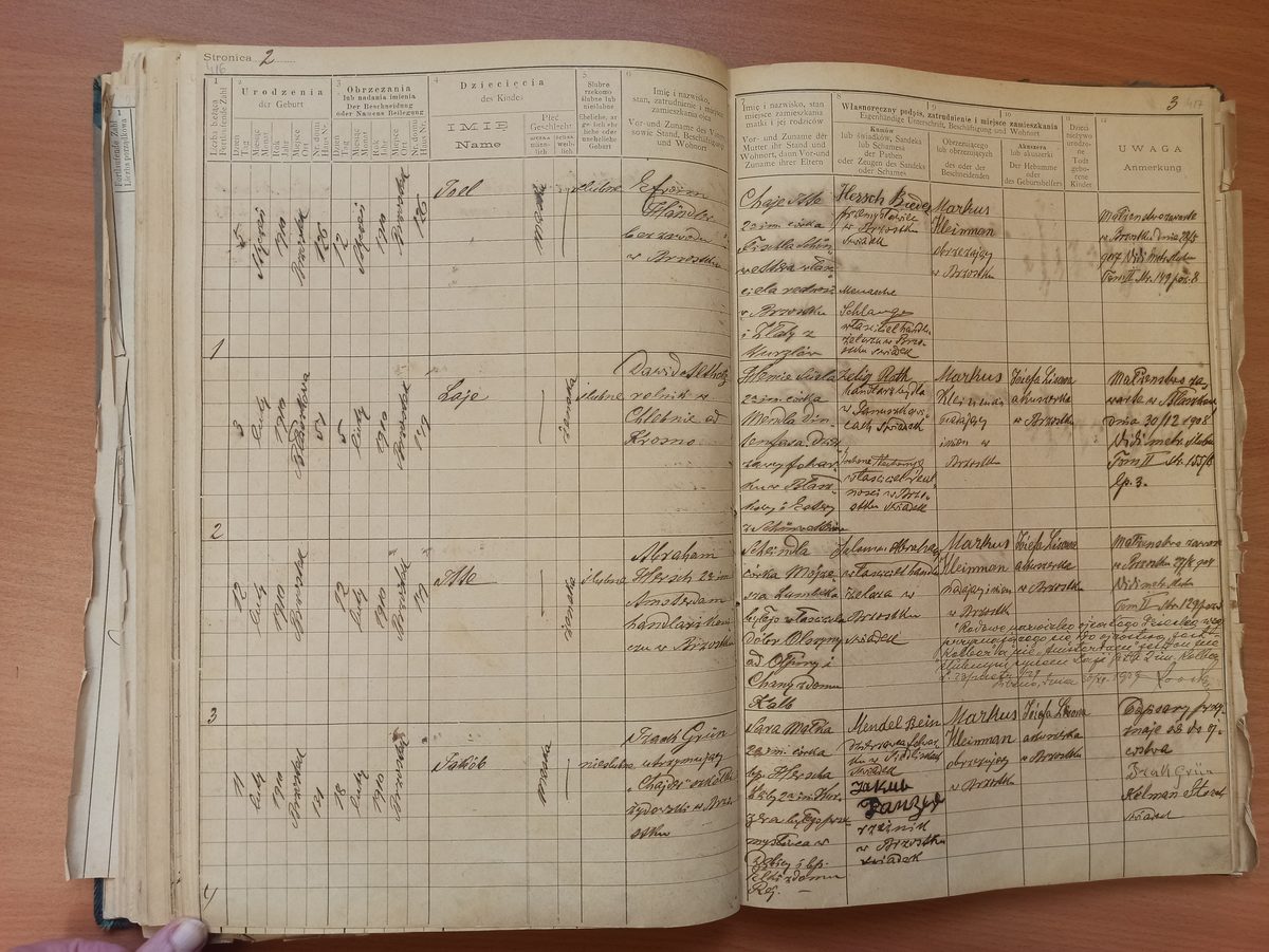 Page image showing birth records covering #2 of 1910