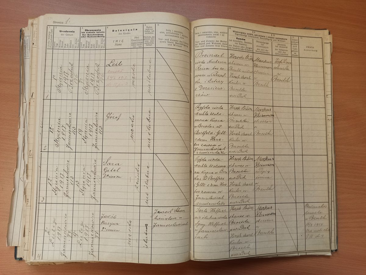 Page image showing birth records covering #2 of 1917