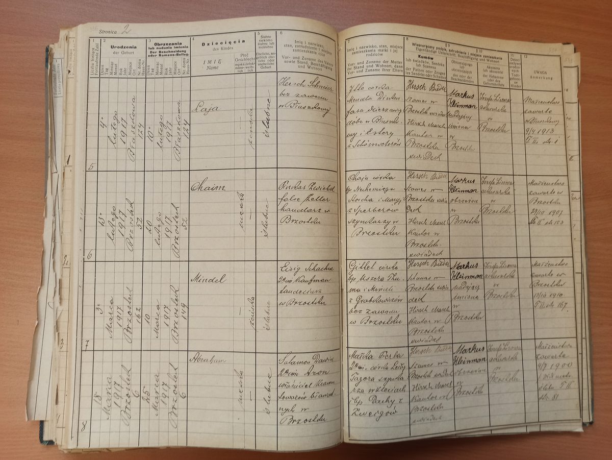 Page image showing birth records covering #6 of 1917